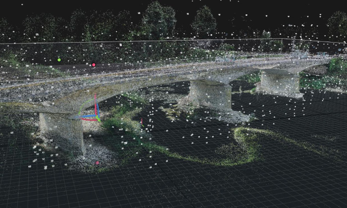 Rilievo geometrico di un ponte eseguito mediante laserscanner